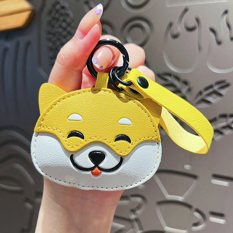 Llavero de perro de cuero – Regalos creativos unisex