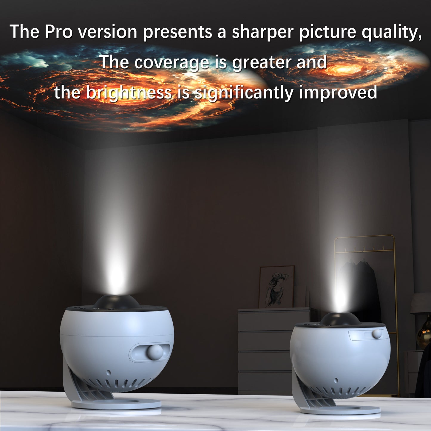 Lámpara Proyector de Galaxia PRO con Música – Luz Nocturna Atmosférica