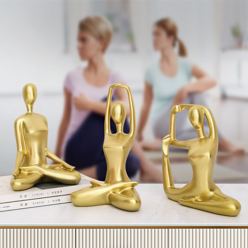 Figura decorativa para estudio de yoga