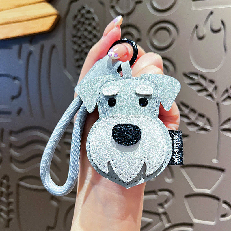 Llavero de perro de cuero – Regalos creativos unisex