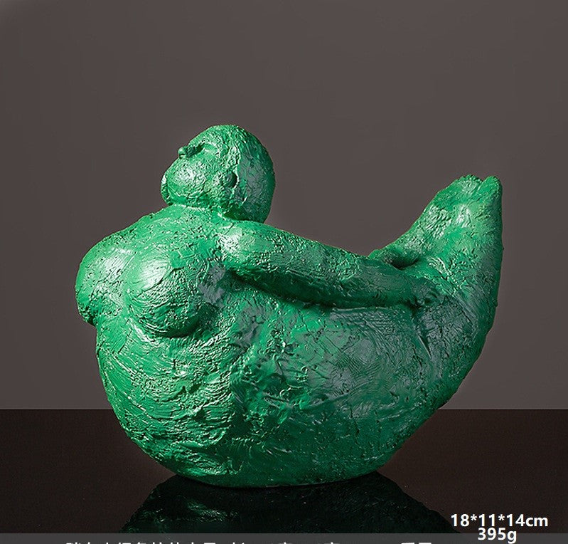 Figura artística de mujer yoga – Escultura curvy decorativa