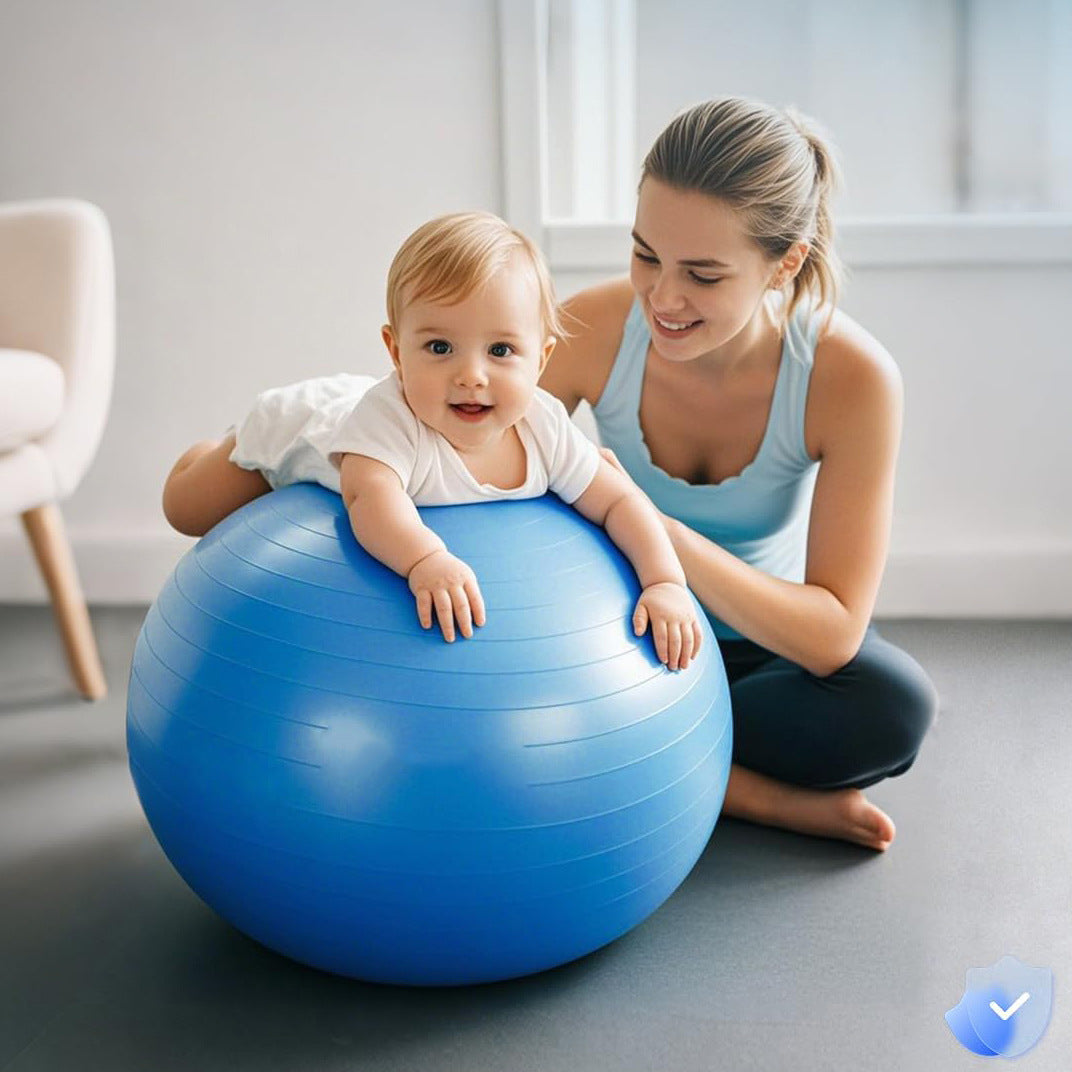 Pelota de yoga antideslizante 55 cm — con bomba, tapón y cinta de medición