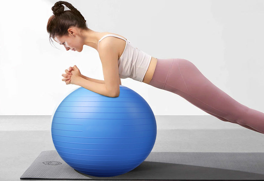 Pelota de yoga antideslizante 55 cm — con bomba, tapón y cinta de medición